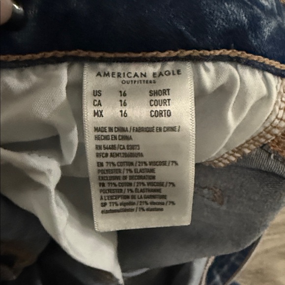 American Eagle Outfitters Ripped Dark Blue Skinny Jeans - Picture 4 of 5